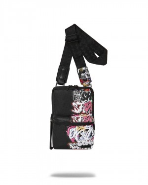 Sprayground Bag HALF GRAFF SLING BAG Black | DSZEA0614