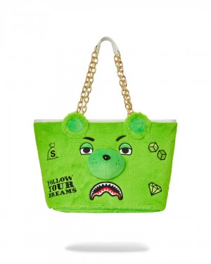 Sprayground Bag MONEY BEAR TOTE Green | IFXDL0543