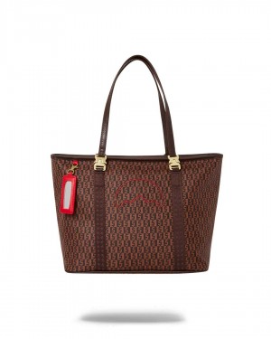 Sprayground Bag MONEY CHECK TOTE Brown | WGHLB3879