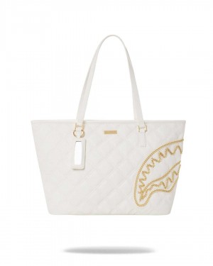 Sprayground Bag RIVIERA TOTE White Gold White | DUNCW2170