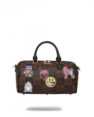 Sprayground Bag RON ENGLISH GLOBUL MOGUL MINI DUFFLE Brown | VHFYG6954