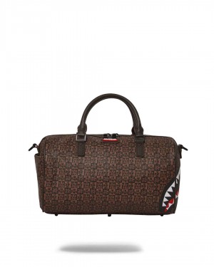 Sprayground Bag SHARKS IN PARIS CHECK MINI DUFFLE Brown | ATGKQ1905