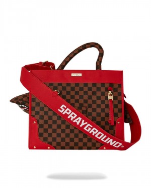 Sprayground Bag SHARKS IN PARIS SHARK BREAK THRU TOTE Red Red | TOPAR1937