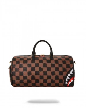 Sprayground Bag SHARKS IN PARIS PAINTED DUFFLE Brown | DJFAE7940