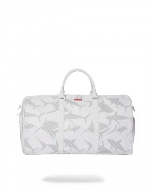 Sprayground Bag SHARK PATTERN DUFFLE White White | UCMQX3086