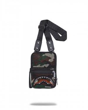 Sprayground Bag TRINITY SLING BAG Camo Green | OCVWT6279