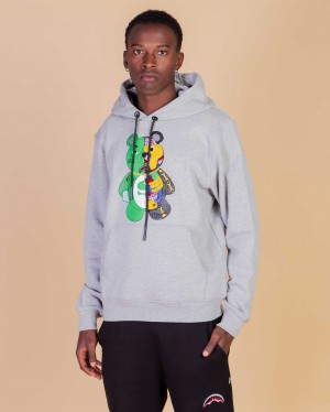 Sprayground Hoodie ANATOMY BEAR HOODIE Grey | FAXNY6901