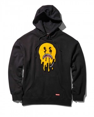 Sprayground Hoodie DRIP SHARK SMILEY HOODIE Black | NSKYL8964