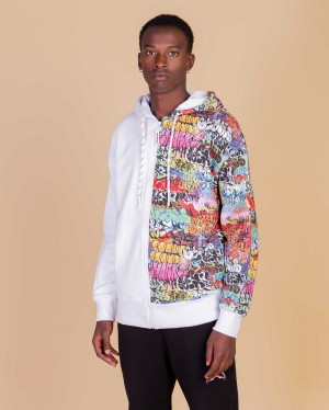 Sprayground Hoodie HALF GRAFF HOODIE White | NEIUW8430