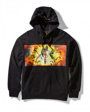 Sprayground Hoodie LOL JINX FIRE HOODIE Black | EZUNH8436