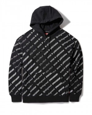 Sprayground Hoodie SG LOGO REPEAT HOODIE PULLOVER Black | NOUQD4732