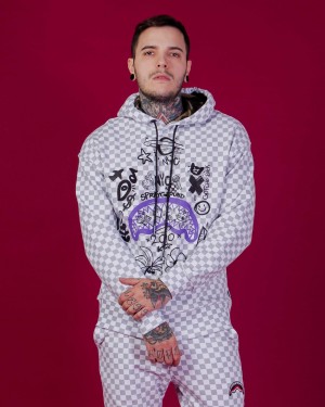 Sprayground Hoodie SMOOTH GRAFFITI HOODIE Grey | DEGMX5130