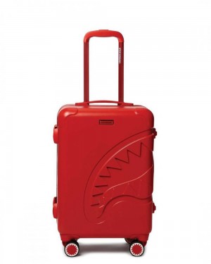 Sprayground Luggage MOLDED SHARK MOUTH CARRY-ON LUGGAGE Red / Red | XTUMS1902