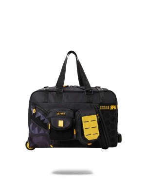 Sprayground Luggage SPECIAL OPS V2 DUFFLE ROLLER Black | HDMGQ1987