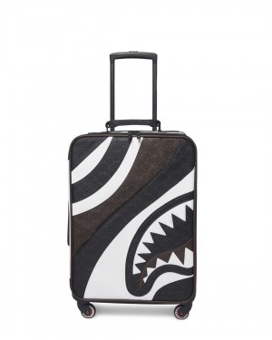 Sprayground Luggage V.V.I.P. CUT & SEW VEGAN LEATHER CARRY-ON LUGGAGE Black | GIDMQ2093