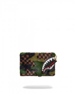 Sprayground Pochette 3AM FUR POUCHETTE Green | PNWUD0351