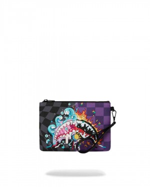 Sprayground Pochette CRAZY EYES POUCHETTE Purple | XOLZN1957