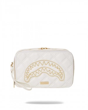 Sprayground Pochette RIVIERA TOILETRY White Gold White | DAGHY8391