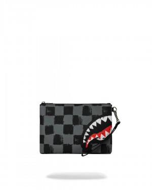 Sprayground Pochette SHARKS IN PARIS GRAY PAINT POUCHETTE Grey | LMAKY2147