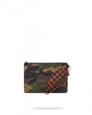 Sprayground Pochette SHARK SHAPE CHECK POCHETTE Green | HYDLW6217