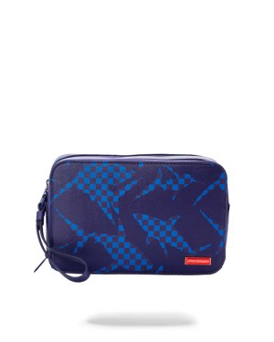 Sprayground Pochette THE HILLS TOILETRY Camo Blue | AHYTJ6059