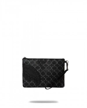 Sprayground Pochette TRIPPY MONOGRAM POUCHETTE Black | IXOBG0731