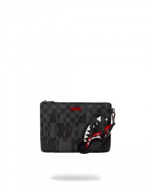 Sprayground Pochette XTC POUCHETTE Grey Black | OZPGH9261