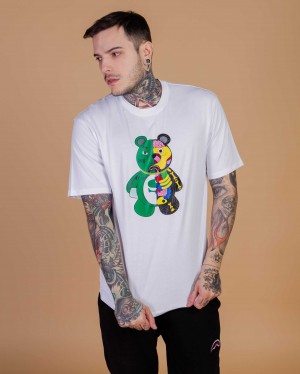 Sprayground T-shirt ANATOMY BEAR White | FGAOY5982