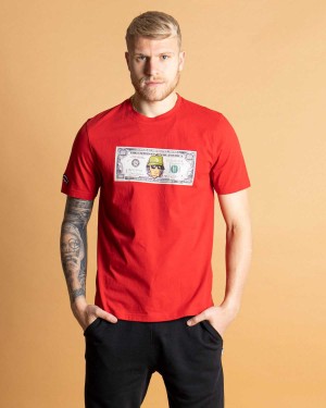 Sprayground T-shirt DOLLAR DOG Red | PBUXW5097