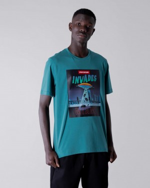 Sprayground T-shirt INVADERS Green | TGHBC7513