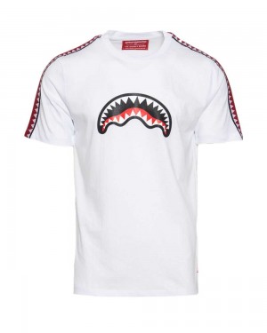 Sprayground T-shirt SHARK CREW White | ODQWN4017