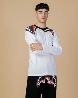 Sprayground T-shirt SMOOTH SPLASH LONG White | GATHJ5012