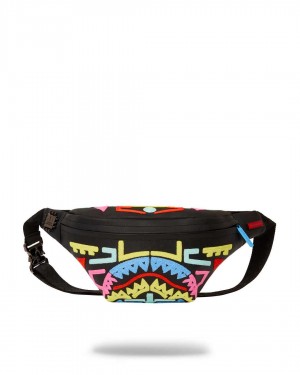 Sprayground Waist bag ELECTRIC RETRO CROSSBODY Black | YCQJZ7483