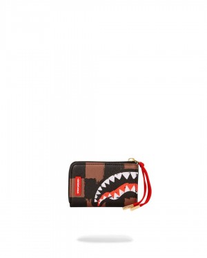 Sprayground Wallet SHARKS IN PARIS PAINTED WALLET Brown | BYHED4916