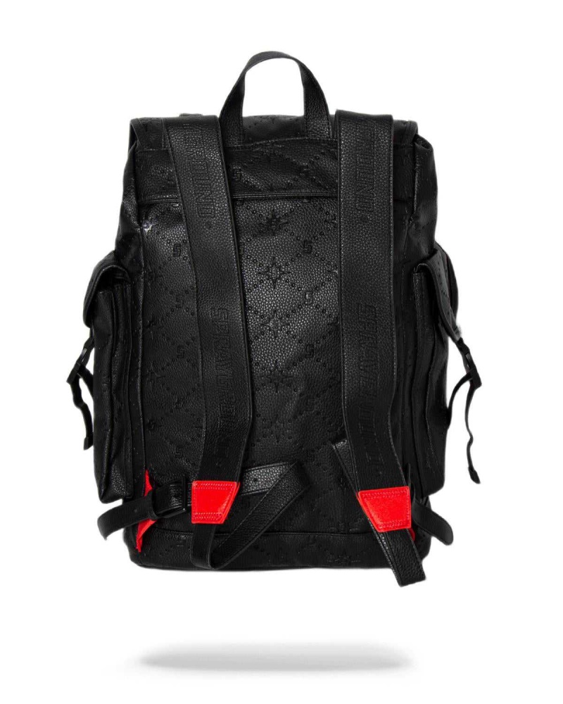 Sprayground Backpack 24/7 MONTE CARLO Black | AKWSM1053