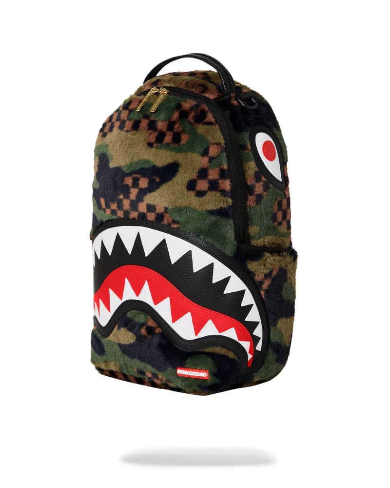 Sprayground Backpack 3AM FUR BACKPACK Green | GTOSZ5390