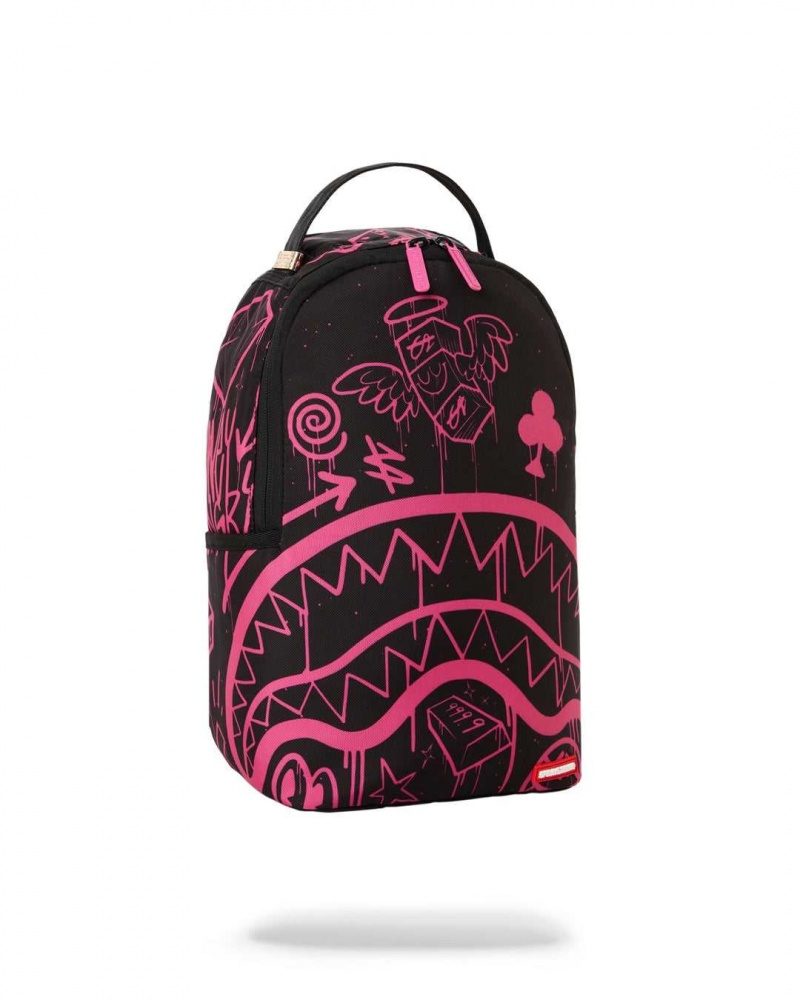 Sprayground Backpack 3AM MARKER HITS MINI BACKPACK Fuchsia | EHFZG6059