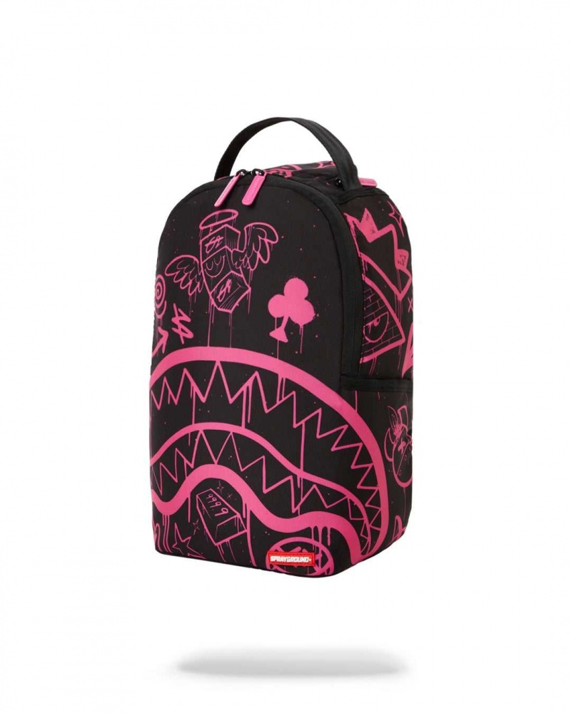 Sprayground Backpack 3AM MARKER HITS MINI BACKPACK Fuchsia | EHFZG6059