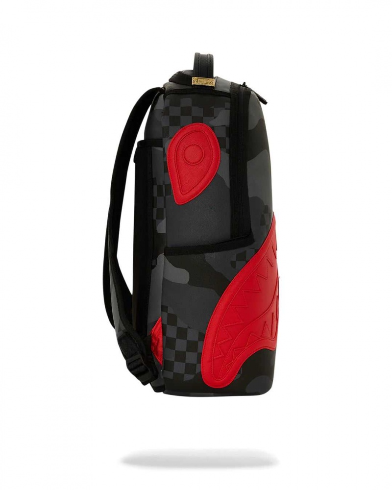 Sprayground Backpack 3AM REDLIGHT DISTRICT DLXSV BACKPACK Red | YJHDM5678