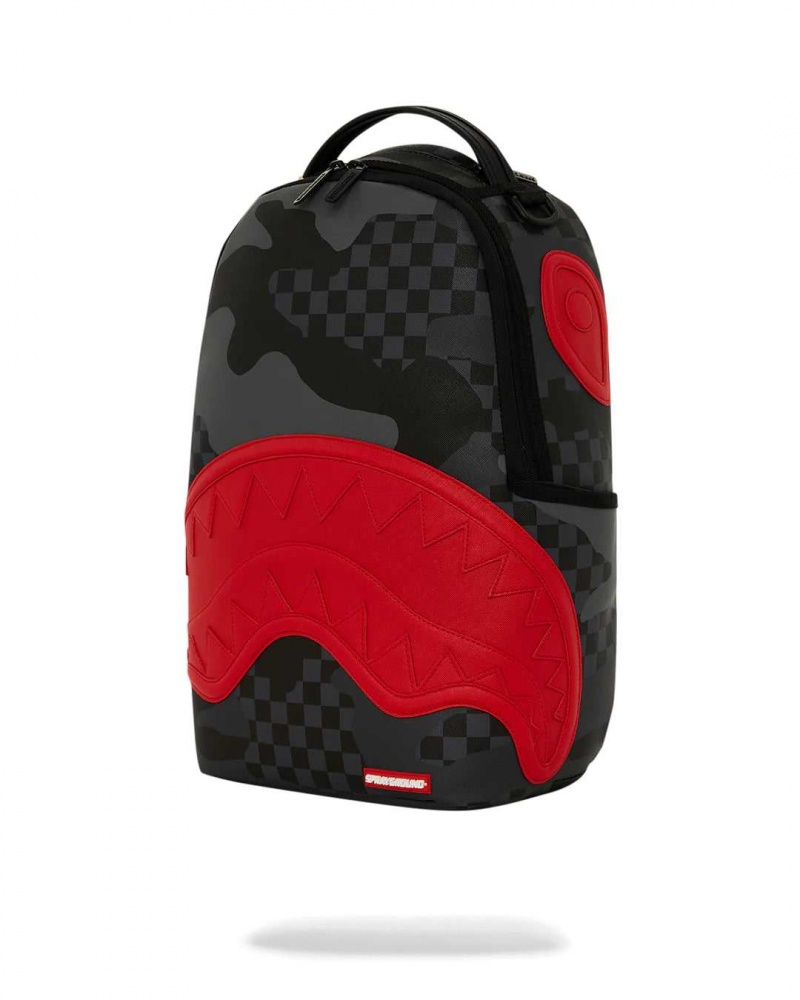 Sprayground Backpack 3AM REDLIGHT DISTRICT DLXSV BACKPACK Red | YJHDM5678