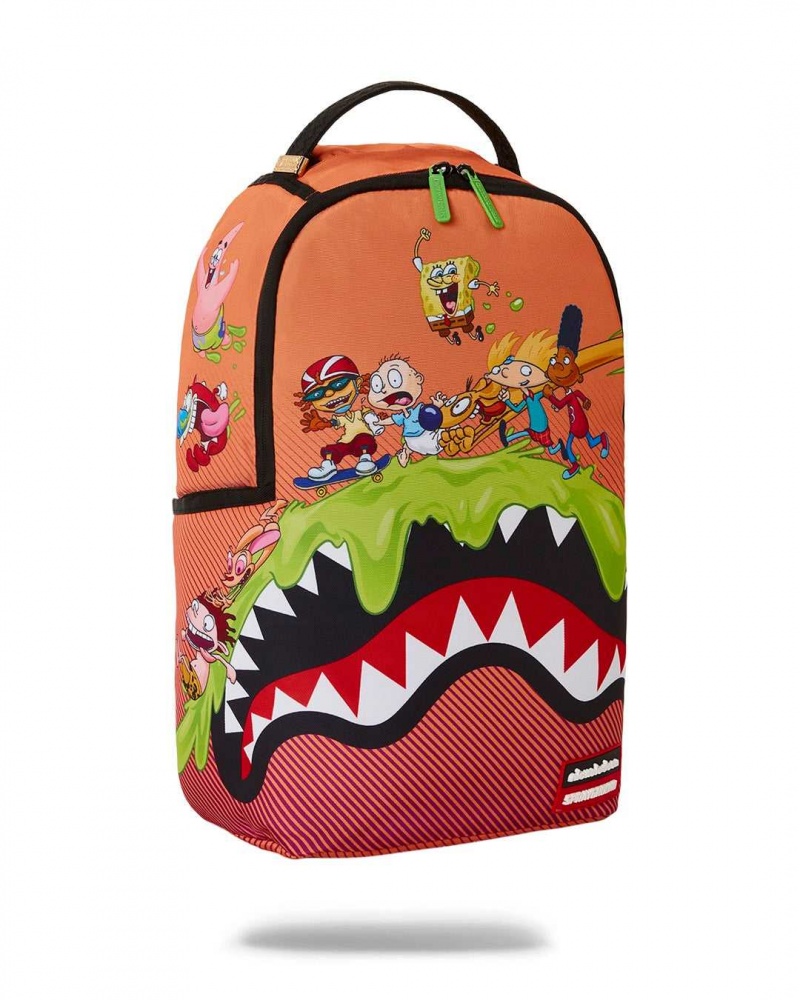 Sprayground Backpack 90S MASHUP BACKPACK Orange | NWYKB7301