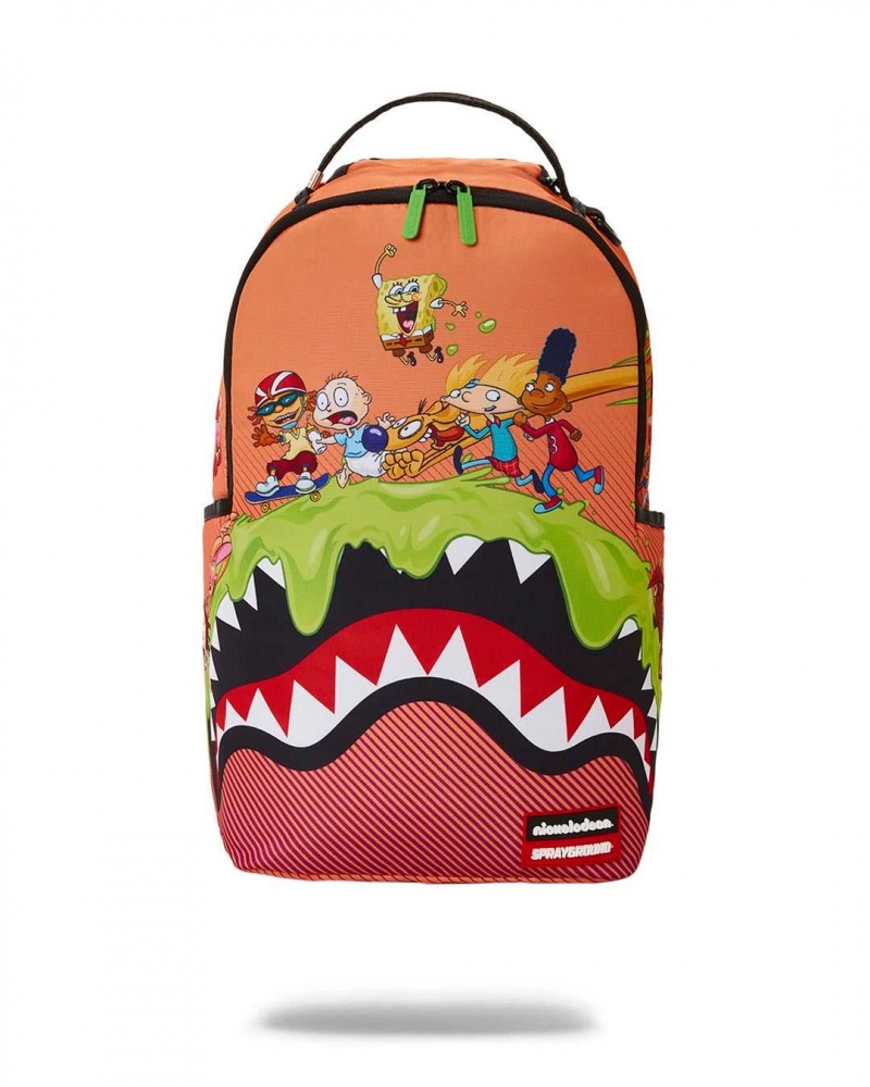 Sprayground Backpack 90S MASHUP BACKPACK Orange | NWYKB7301