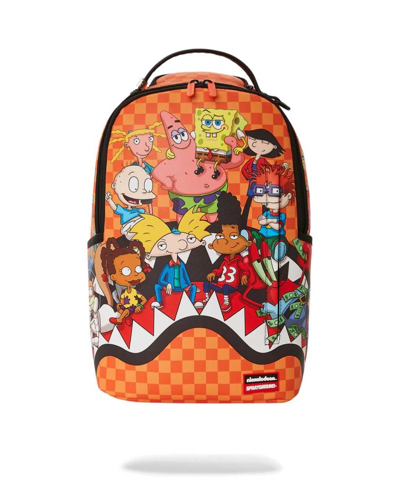 Sprayground Backpack 90S NICK CHARACTERS CHILLING BACKPACK Orange | DFKLY0315