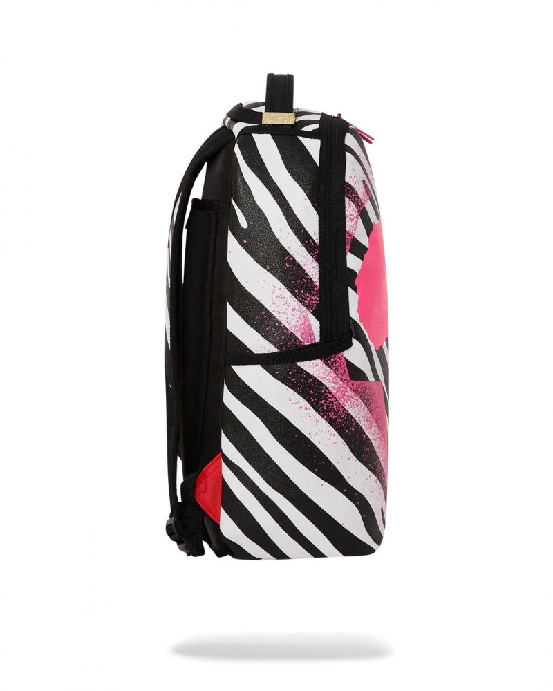 Sprayground Backpack AI AFRICA ZEBRA BACKPACK Pink | ZDRMI2310