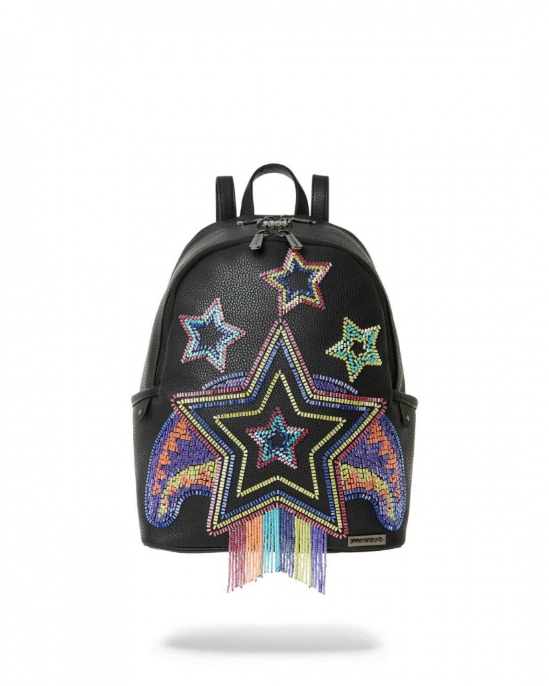 Sprayground Backpack AI BEADED SHARK SAVAGE BACKPACK Black | WUPHS1782