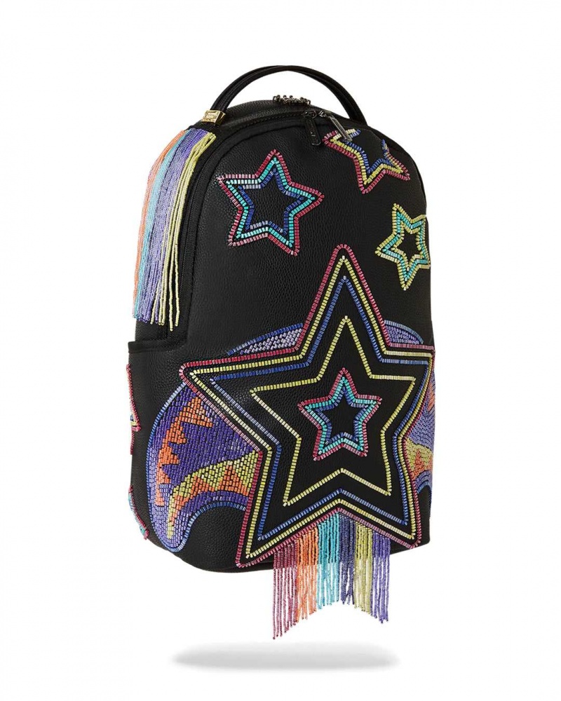 Sprayground Backpack AI BEADED SHARK DLXVF BACKPACK Black | ECRMK5392