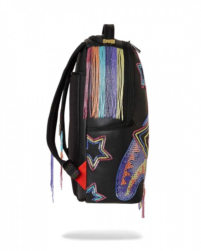 Sprayground Backpack AI BEADED SHARK DLXVF BACKPACK Black | ECRMK5392