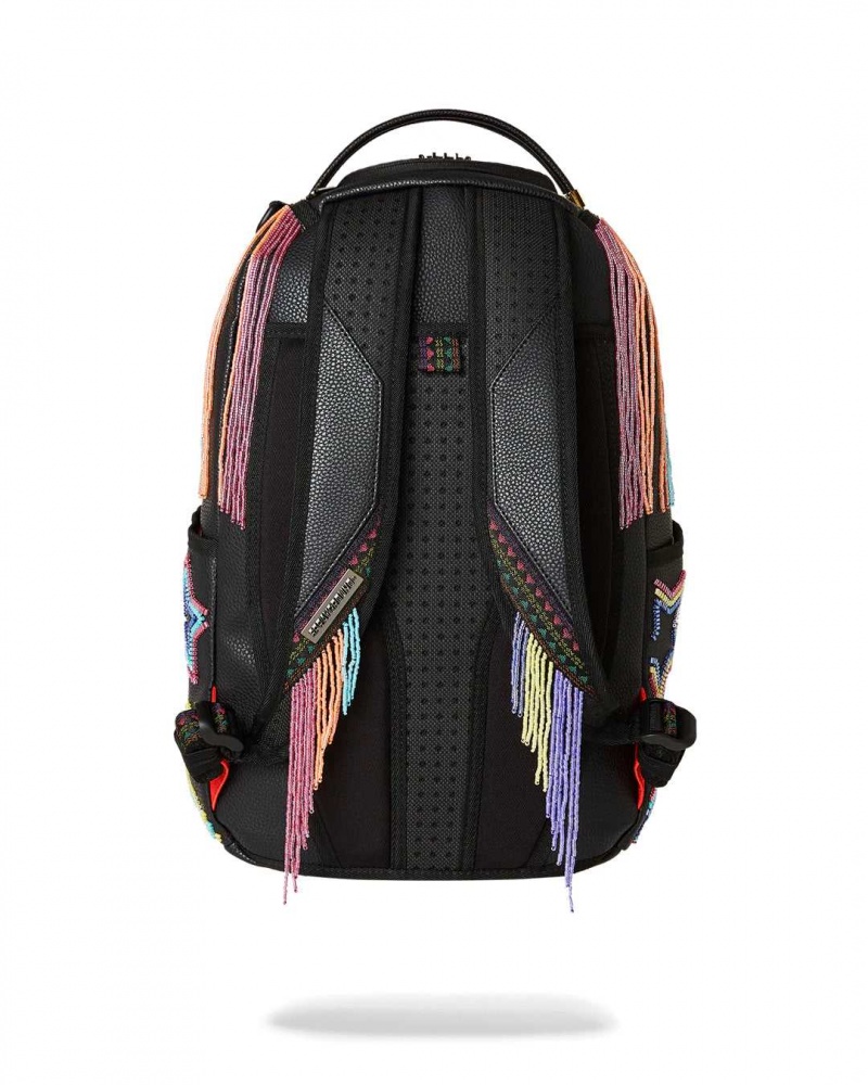 Sprayground Backpack AI BEADED SHARK DLXVF BACKPACK Black | ECRMK5392