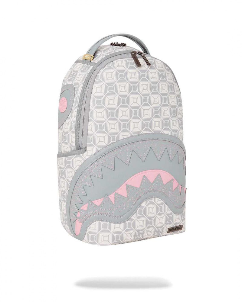 Sprayground Backpack AI STUNNA DLXSVF BACKPACK Cream Grey | ENDYL0862