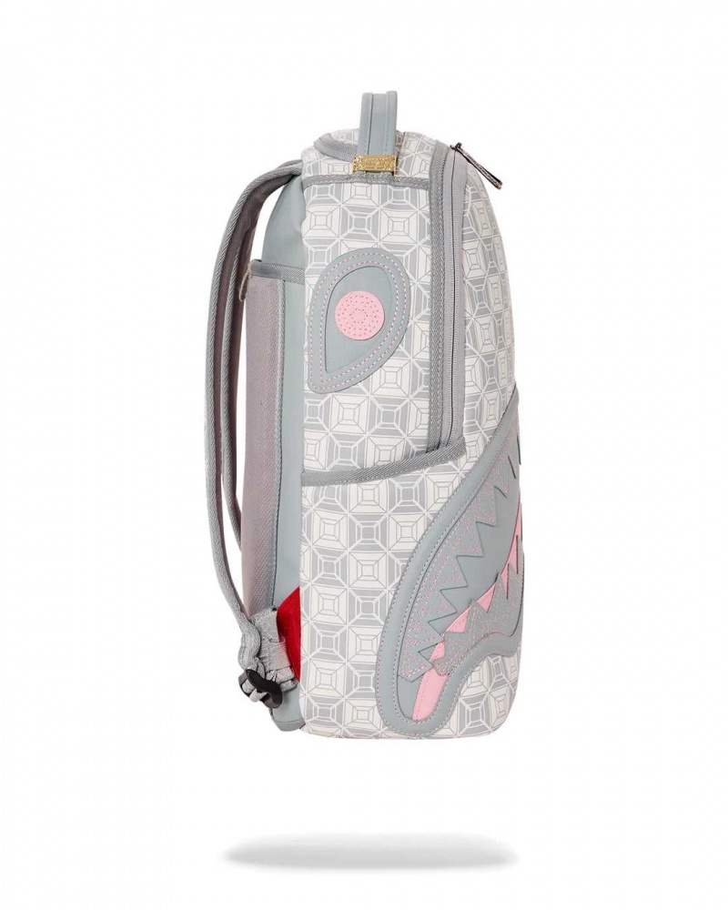 Sprayground Backpack AI STUNNA DLXSVF BACKPACK Cream Grey | ENDYL0862